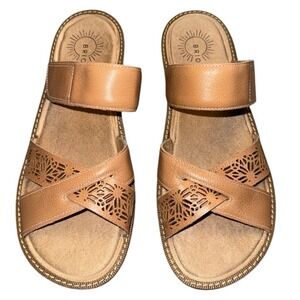 Brioso Size 10 Brown Leather Jemm Slip On Wedge Sandal New